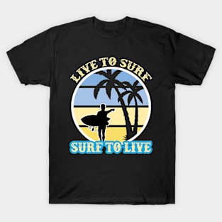 love surfboard wave ocean sea beach sunset T-Shirt